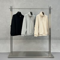 Sweat à capuche personnalisé épais à col rabattu et fermeture éclair quart de tour, style streetwear, pour femme