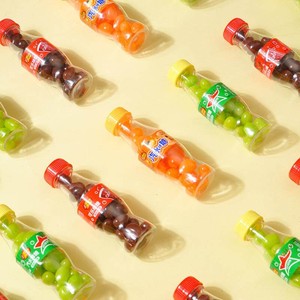 Bonbons Gélifiés Mini <span class=keywords><strong>Bouteille</strong></span> de Soda 3 Saveurs Cola Orange Citron Bonbons Gélifiés Fruités à Mâcher pour Enfants Cadeau Nouveauté - Product Image 2