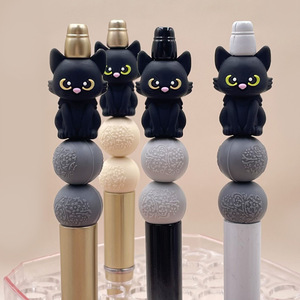 Perles de dentition en silicone chat noir, design 3D, pour bébés de 0 à 24 mois, thème Halloween unisexe - Product Image 2
