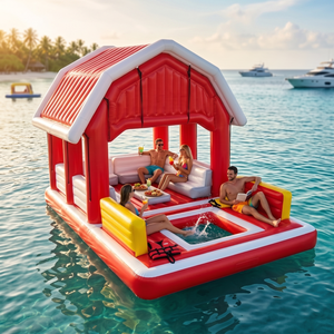 Tente flottante gonflable commerciale, cabane aquatique, île <span class=keywords><strong>de</strong></span> loisirs, plateforme <span class=keywords><strong>de</strong></span> couchage, bar gonflable pour complexe hôtelier, yacht, fête en mer - Product Image 2