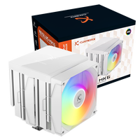 Enfriador de CPU Gamer-X MK6 de Doble Torre, 6 Tubos de Calor, Refrigeración Térmica de Alta Eficiencia, Base de Cobre, LED ARGB, 32.5dBA, Fluido