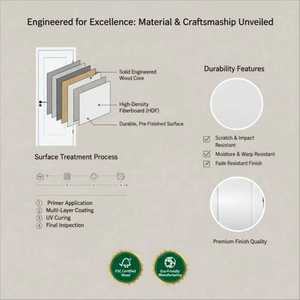 Prix de gros <span class=keywords><strong>Guyan</strong></span>és Surinamés La Puerta Porte de chambre intérieure Mdf massif boisé Autres portes d'entrée intérieures pour maison - Product Image 4