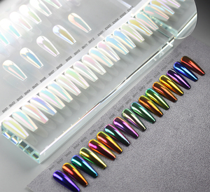 OEM/ODM <span class=keywords><strong>Moonlight</strong></span> espejo uñas polvo metálico plata efecto pigmentos láser polvo brillo Aurora perla brillante uñas punta manicura - Product Image 2