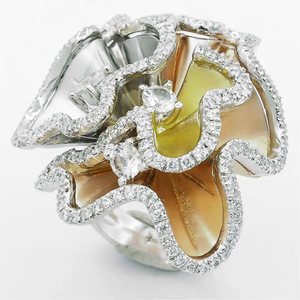 Anello Classico con Grande Fiore per Donne, Stile Occidentale, Versatile, Accessorio da Dito alla Moda per Feste, Regalo - Product Image 1