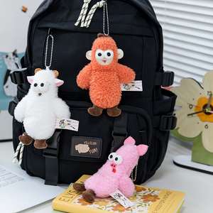 Vente en gros – Porte-clés en peluche amusant 2-en-1 de 15 cm, pendentif animal monstre mignon avec fonction support de téléphone, jouet anti-stress original - Product Image 6