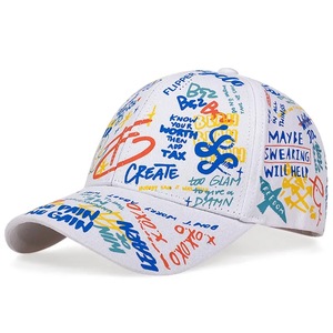 Hot bán trong đầy màu sắc graffiti hip hop mũ bóng chày thường Kem chống nắng in vịt lưỡi cap Snapback cho châu Âu và Mỹ - Product Image 1