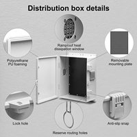 Caja de Distribución Eléctrica Impermeable ABS IP67/55, Caja de Plástico con Tapa Abatible para Montaje en Pared/Columna para Exteriores