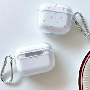 Funda roja con forma de corazón pequeño, adecuada para Apple AirPods de 2.ª generación, Pro 2, 3.ª generación, funda para auriculares con forma de corazón pequeño, transparente - Product Image 6