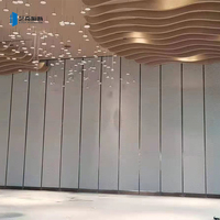 Cloison Acoustique Modulaire Pliante et Coulissante au Design Moderne, Isolation Phonique, Cadre en Aluminium et Revêtement en Cuir, Réglable pour Salle de Banquet