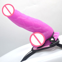 Dildo realista de 23 cm con cinturón, juguete sexual de plástico para lesbianas, consolador con correa para mujeres