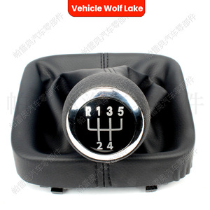 Volkswagen Gear <b>Shift</b> <b>Knob</b> 5-Speed Leather Ergonomic For Passat B6 Golf Jetta5 2006-2011 - Product Image 3
