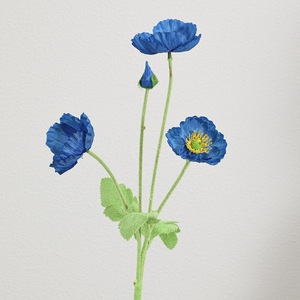 Elegantes Flores Artificiales de Amapola, Ramo de Seda <span class=keywords><strong>Verde</strong></span>, Decoración para el Hogar, Plantas Artificiales, Arreglo para Sala de Estar, Boda o Eventos - Product Image 6