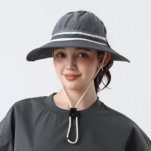 Sombreros <span class=keywords><strong>de</strong></span> cubo Anti UV para mujer con agujero <span class=keywords><strong>de</strong></span> <span class=keywords><strong>cola</strong></span> <span class=keywords><strong>de</strong></span> <span class=keywords><strong>caballo</strong></span> para ocio al aire libre gorras <span class=keywords><strong>de</strong></span> pescador fiesta en la <span class=keywords><strong>playa</strong></span> elegante protección solar sombrero <span class=keywords><strong>de</strong></span> Safari - Product Image 2