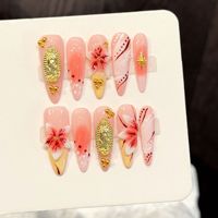 Faux ongles à presser faits main, design masque de Joker gothique, strass scintillants, style cool et audacieux, PMMA
