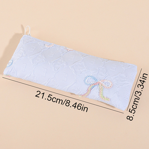 Özel Logo Macaron renkli kalem kılıfı yay desen tasarım ofis masaüstü kırtasiye depolama kalem kutusu okul için - Product Image 6