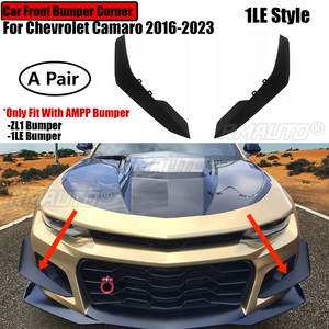Ailerons d'angle avant de pare-chocs, séparateurs latéraux et déflecteurs pour Chevrolet Camaro 2016-2023, pare-chocs AMPP style 1LE 2022 2021 2020 - Product Image 1