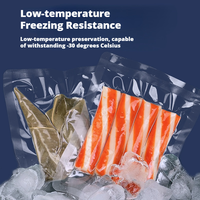 Sacs sous vide transparents en nylon à 3 soudures latérales avec logo personnalisé, sachets de stérilisation à la chaleur pour l'emballage de viande et de poulet
