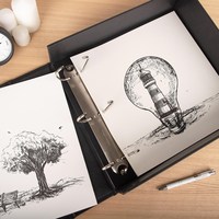 A6 A7 A4 Taille Vegan Cuir Plastique Horizon Parfait Bloc-Notes Journal Voyage Cahier de Notes Loose Leaf Gold 3 6 Ring Binder