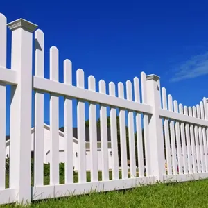 УФ-стойкий белый ПВХ пластиковый виниловый забор, передний садовый забор