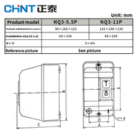 Démarreur magnétique Chint AC 50Hz NQ3-11P 5.5P 11KW 380V 17-25A, mode de commande non spécifié, fabriqué en Chine