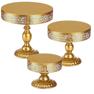 Plato de pastel de Metal personalizado pulido dorado, tapa de cúpula de cristal, soporte decorativo para pastel, centros de mesa de boda de lujo, pastel de mesa - Product Image 6