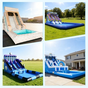 Tobogán Inflable Acuático para Niños, <span class=keywords><strong>Castillo</strong></span> Inflable con Tobogán y Piscina, Tobogán Inflable Comercial de PVC - Product Image 5