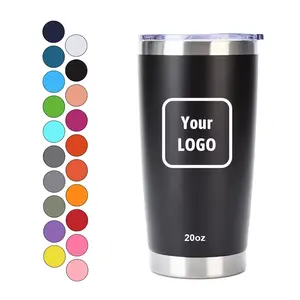 Groothandel Bulk Yetti Tumbler 20 Oz Gegraveerd Gepoedercoat Roestvrij Staal 20 Oz Beker Beker 30 Oz Koffiemok Aanpasbare Beker