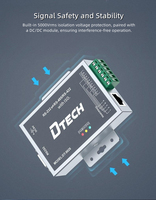 Convertisseur d'isolation photoélectrique DTECH DT-9026 avec protection active contre la foudre RS232 vers 485/422