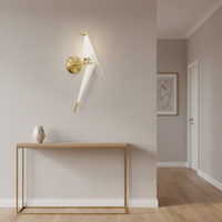Luxe nouveau doré acrylique forme d'oiseau LED applique chambre intérieur chevet lumière décorative pour application de salle de bain