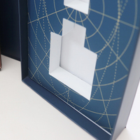 Boîte cadeau de bienvenue personnalisée de luxe en papier épais avec mécanisme d'ouverture unique pliable et rotatif, fermeture magnétique à trois couches, fabriquée par STP Factory