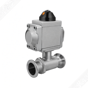 Vanne à bille pneumatique sanitaire en acier inoxydable 304 de qualité alimentaire COVNA, commande urgente, raccord à pince - Product Image 2