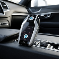 Clé de voiture intelligente universelle Kaifute CF618 avec écran tactile LCD, 30 jours d'autonomie en veille, 6 mois de batterie, entrée sans clé, anti-perte, argent, 1 an