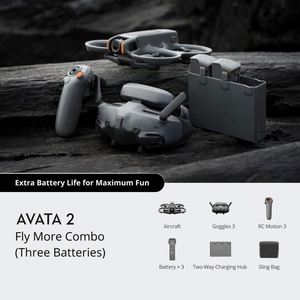 โดรน 4K Original DGI Avatar Avata 2 Fpv รุ่นเดียวล้วนๆ / Avatar 2 Fly More Combo (แบตเตอรี่ 3 ก้อน) พร้อมแว่นตา Goggles 3 สำหรับ DJI - Product Image 6