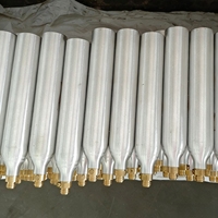 Cilindro de Gas CO2 de Aluminio Recargable, Tanque de Dióxido de Carbono de 0.6L, para Bebidas y Refrescos