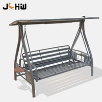 Fauteuil balançoire hamac en aluminium 4 places avec auvent pour patio, jardin, villa, complexe hôtelier, cour