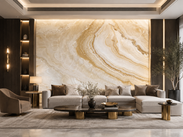 Persian Onyx Natural Stone Slabs Polished for Backlit Kitchen Islands Dining Tables Bathroom Vanities and Fireplace Surrounds