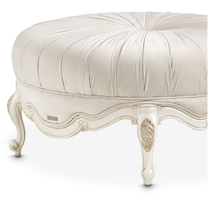 French Antique Luxury Round Stool Solid Wood Fabric Soft <strong>Footstool</strong> <strong>Mid</strong> <strong>Century</strong> Velvet Stool Ottoman Stool - Product Image 4