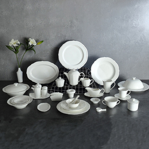 Hot Bán Sứ Bộ Bát Đĩa Gốm Cho Nhà Giáng Sinh Châu Âu Hình Dạng Dập Nổi <span class=keywords><strong>6</strong></span> Người Dùng Bộ Đồ Ăn - Product Image 3