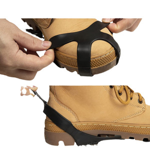 Crampons antidérapants à 10 dents pour équipement de ski, de randonnée sur neige et d'activités de plein air, taille ML, noir - Product Image 5