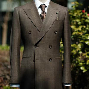 Элитный мужской шерстяной костюм на заказ, высококачественный деловой комплект для торжественных мероприятий и наградных церемоний - Product Image 1