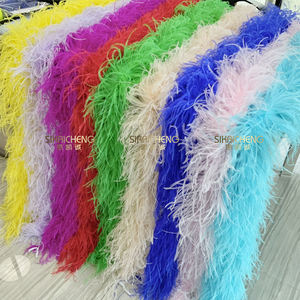 ขนนกกระจอกเทศ1-30ply ตัดขอบบนสายสีรุ้งขนนกงูเหลือม - Product Image 4