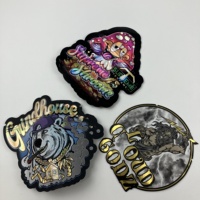 Boîte de CD en Mylar avec boîte en papier, forme de dessin animé circulaire personnalisée, 8e génération, 3,5 g, sacs en Mylar avec boîte en papier, boîte de DVD holographique découpée avec sac en Mylar