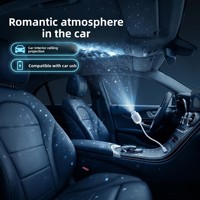 Projecteur USB amélioré Ciel Étoilé avec 3 diapositives interchangeables, Lampe de Projection Galaxie Lune Saturne pour Chambre, Maison, Voiture