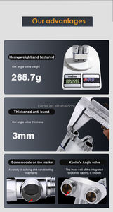 <span class=keywords><strong>Robinet</strong></span> Moderne Commercial Petit Format 1/2 <span class=keywords><strong>Double</strong></span> Angle <span class=keywords><strong>Robinet</strong></span> <span class=keywords><strong>d</strong></span>'Arrêt <span class=keywords><strong>Robinet</strong></span> de Salle de Bain avec Installation Facile pour Utilisation Hôtelière - Product Image 4