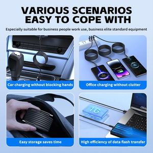 Oudakx Bán Buôn Từ Tính Pd240w 100W 60W Nylon Bện Loại C USB Nhanh Chóng Sạc Cáp Cáp Dữ Liệu Cho Máy Tính Xách Tay Máy Tính Bảng Điện Thoại Di Động - Product Image 5