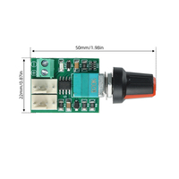 DC 12-24V 1.5A Pengatur Kecepatan Kipas 4-Kabel Dua Saluran, Pengontrol Kecepatan PWM, Perlindungan Polaritas Terbalik, Layar LED