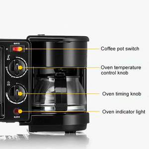 OEM Đa Chức Năng 9L Hộ Gia Đình 3in Một Ăn Sáng Nhà Sản Xuất Trứng Nồi Nướng Bánh Mỳ Bánh Pizza Lò Nướng Bánh Sandwich <span class=keywords><strong>3</strong></span> Trong 1 Ăn Sáng Máy - Product Image 6