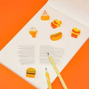 Gommes promotionnelles en caoutchouc TPR 3D personnalisées en gros, série créative de dessins animés sur le thème de la restauration rapide, vente chaude, personnalisables pour l'école et le bureau - Product Image 3