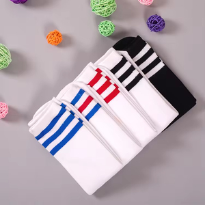 Women's Trendy Over-the-Knee <b>Socks</b> with Three Stripes Japanese Style Pure Color Autumn <b>Winter</b> Stockings Wholesale for Students - Product Image 2