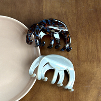 Pince à cheveux OEM en acétate épaissi de 10 cm, style français, motif écaille de tortue, pour femme, usage quotidien